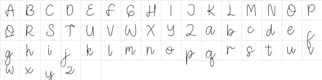 Sweenline Regular  glyph index