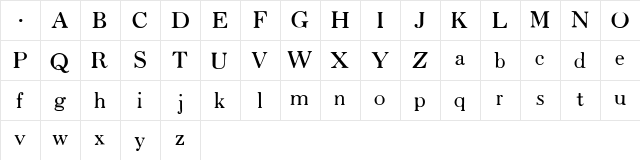 01196g Regular  glyph index