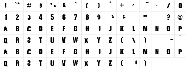 JustSmashing Fartzake  glyph index