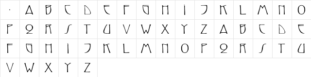 ReynoldCaps Ex Regular  glyph index