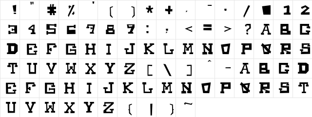Mucho_Power Regular  glyph index