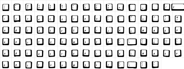 Strokes Regular  glyph index