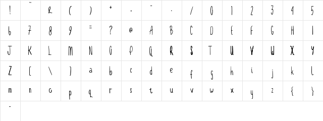 Hanooman Regular  glyph index