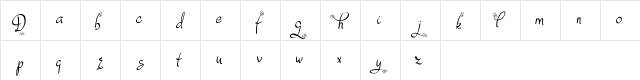 Dafodyl Regular  glyph index