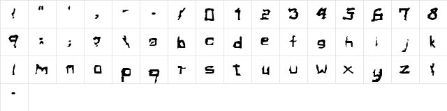 Electamine Oddtype  glyph index
