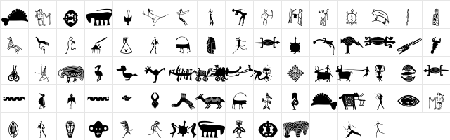 Ethno Medium  glyph index