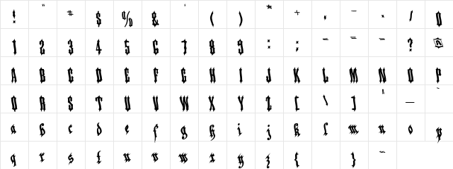 Applesauce04 Regular  glyph index