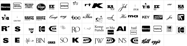 LogosCompany P10  glyph index