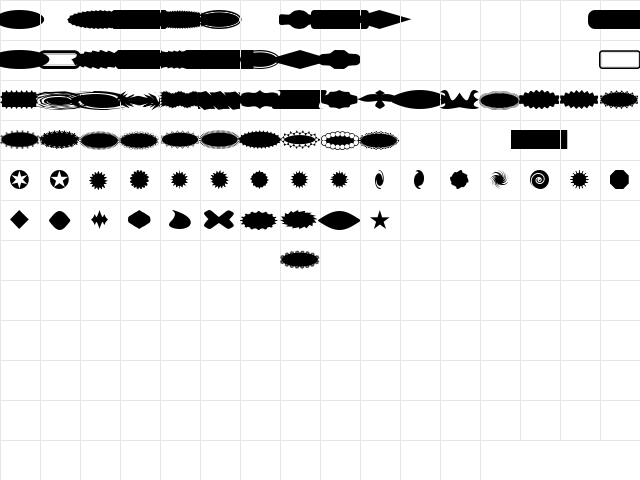 ButtonButton AOE Regular  glyph index