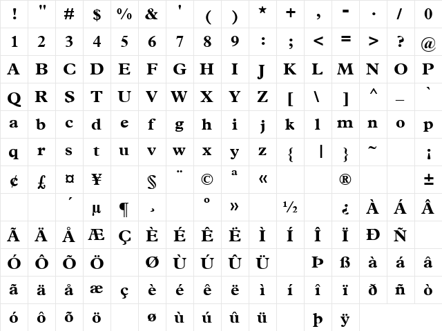 Lick And A Promise 2 Regular  glyph index