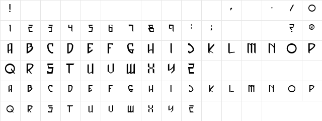 Sandoz Regular  glyph index