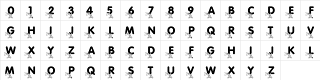 LMS Pigglet's Prize Regular  glyph index