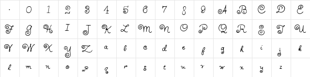 HFF Whirly Whorl Regular  glyph index