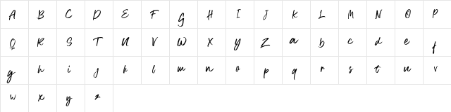 Schoolyst Free Regular  glyph index