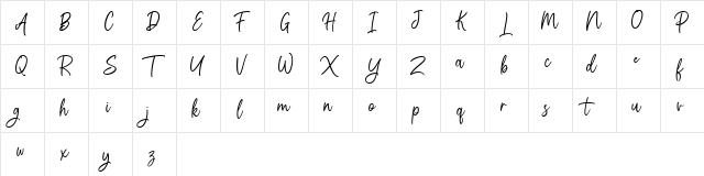 Aurothesia Demo Aurothesia  glyph index