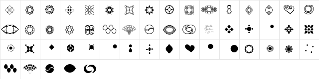 Jeweler's Kit 2 Regular  glyph index