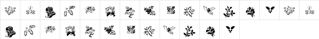 KR Lots Of Holly Regular  glyph index