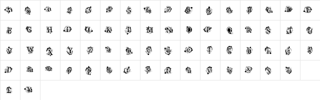 HighStyle Regular  glyph index