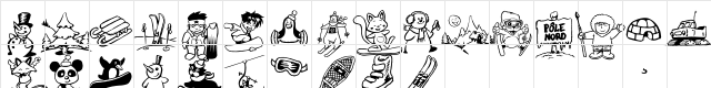 Winter Days Regular  glyph index