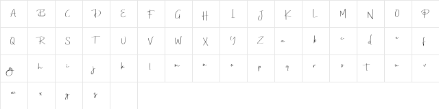 Ballegria Regular  glyph index