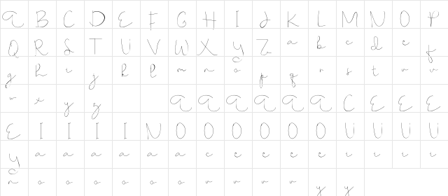 Choerunnisa Demo Regular  glyph index