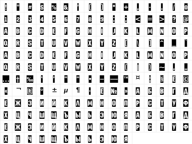 a_MachinaNovaCm Medium  glyph index