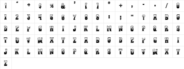 Whiskey Town Buzzed  glyph index