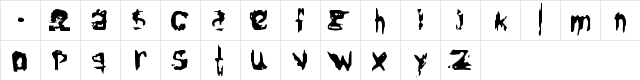 New Regular  glyph index
