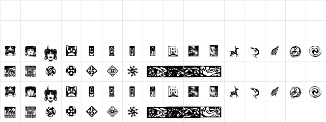 Mind Games Regular  glyph index