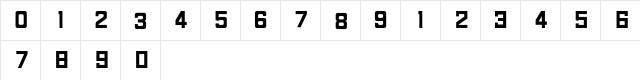 Carre Regular  glyph index