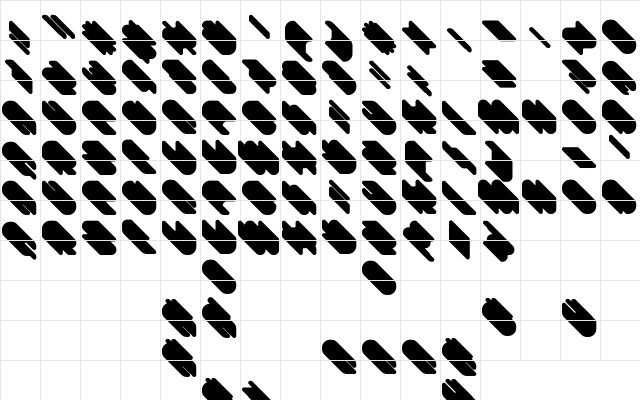 DS Popporn3D Regular  glyph index