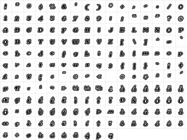 DogmaExtraOutline Extra Outline  glyph index