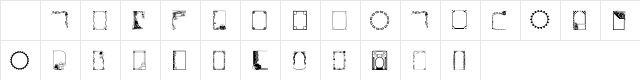 FramesAndBordersII Regular  glyph index