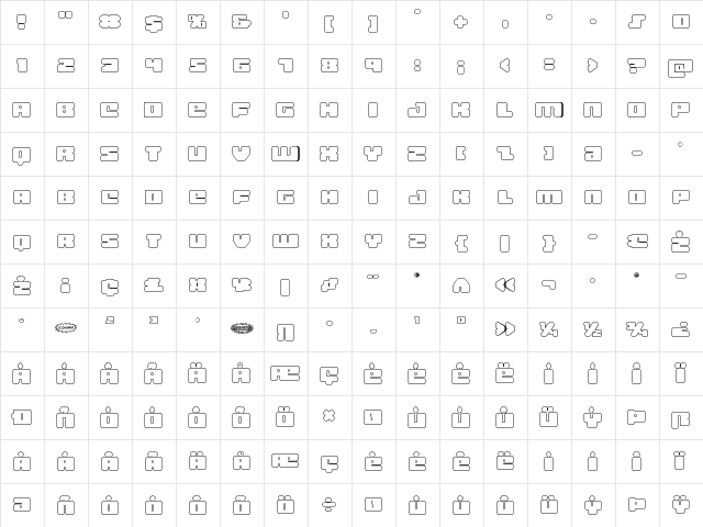 Hula Hoop Girl Outline Outline  glyph index