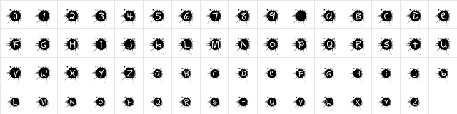 Cafe du Matin Regular  glyph index