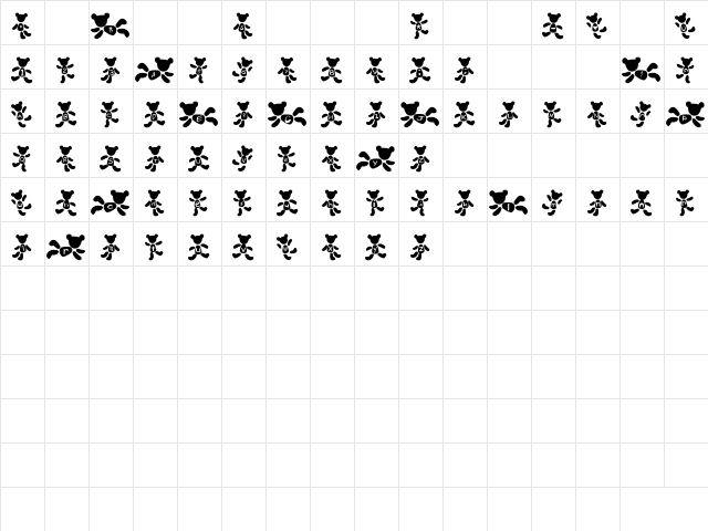 kuma Font Regular  glyph index