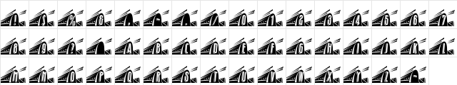 TFFinnyShadedOne Medium  glyph index