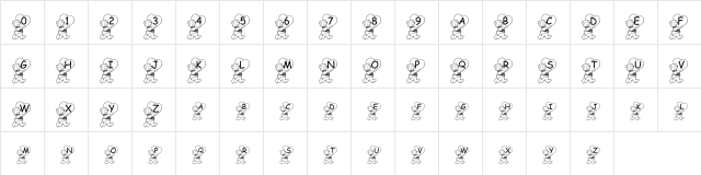 pf_teddybear_valentine Regular  glyph index