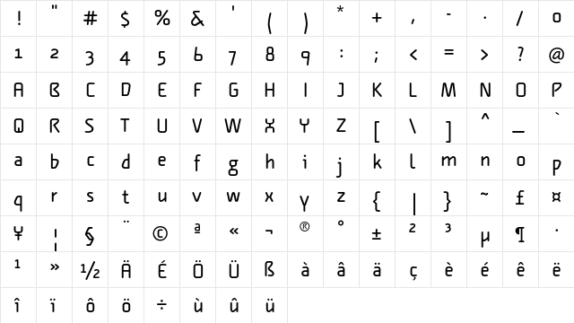 AlegaGreek-Normal Regular  glyph index