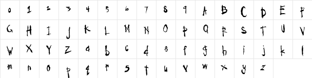 Outhouse Regular  glyph index