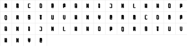 Together Regular  glyph index