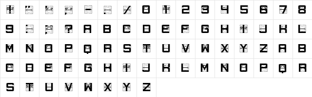 Measurements Regular  glyph index