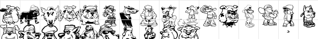 Big Bad Dogs Regular  glyph index
