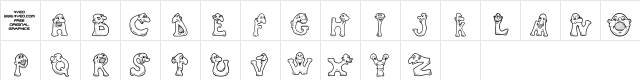 4YEOmonstrum Regular  glyph index