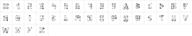 Planks Regular  glyph index