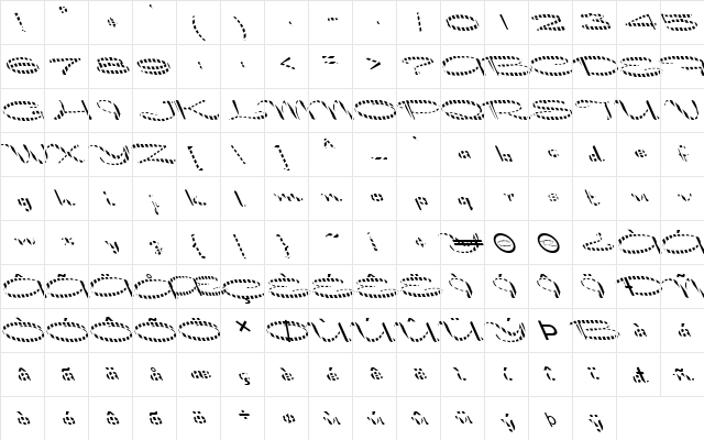 FZ JAZZY 30 STRIPED LEFTY Normal  glyph index