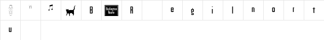 Burlington Regular  glyph index
