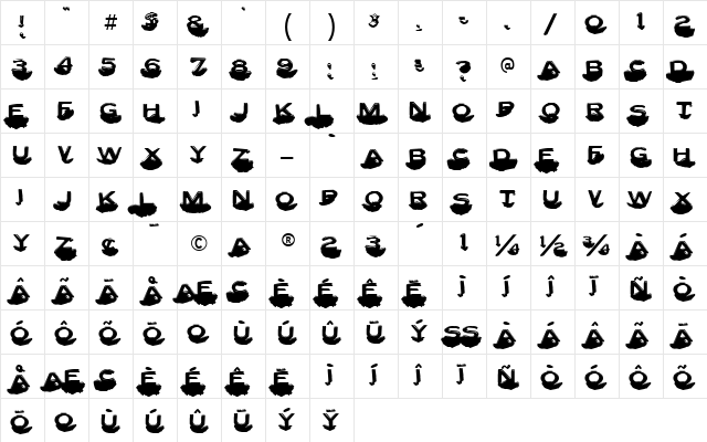 Letter Set C  glyph index