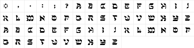 Sadat Regular  glyph index