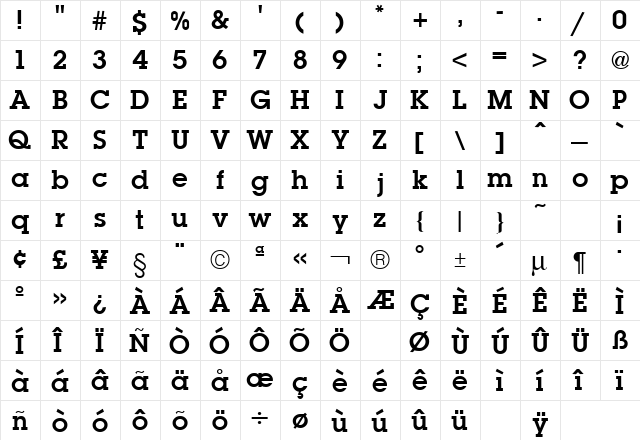 Lubalin Graph Demi Regular  glyph index